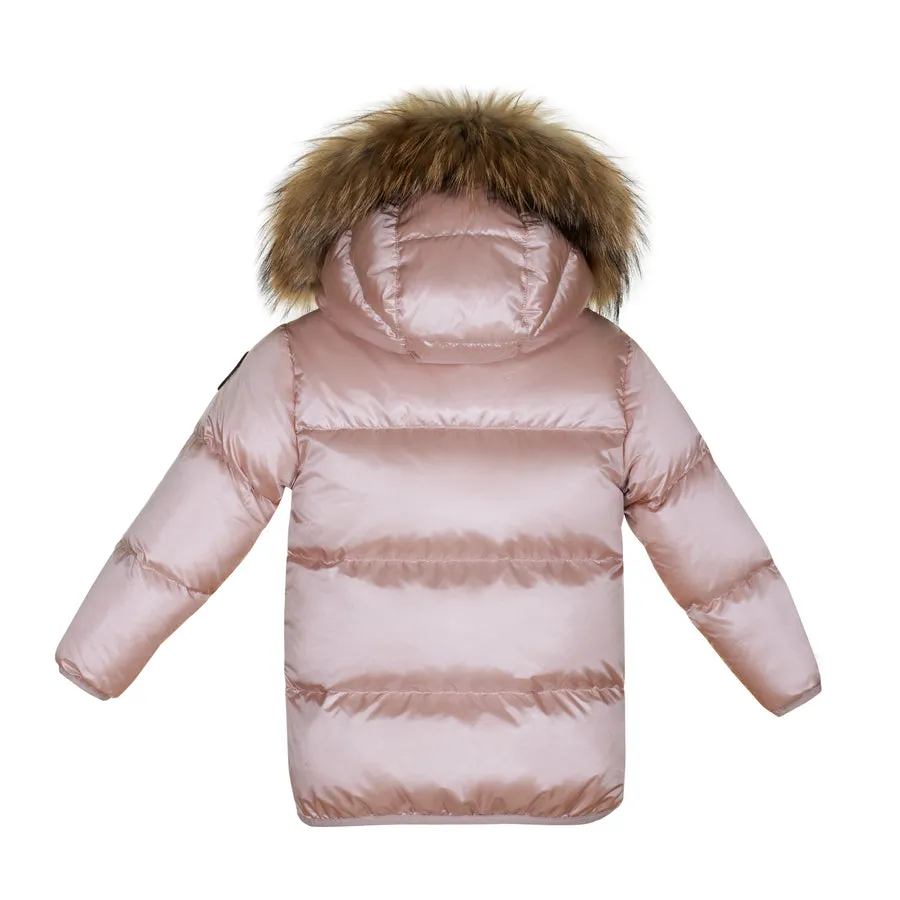 ELLABEE ROSE RACCOON FUR DOWN COAT