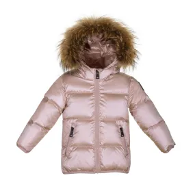 ELLABEE ROSE RACCOON FUR DOWN COAT