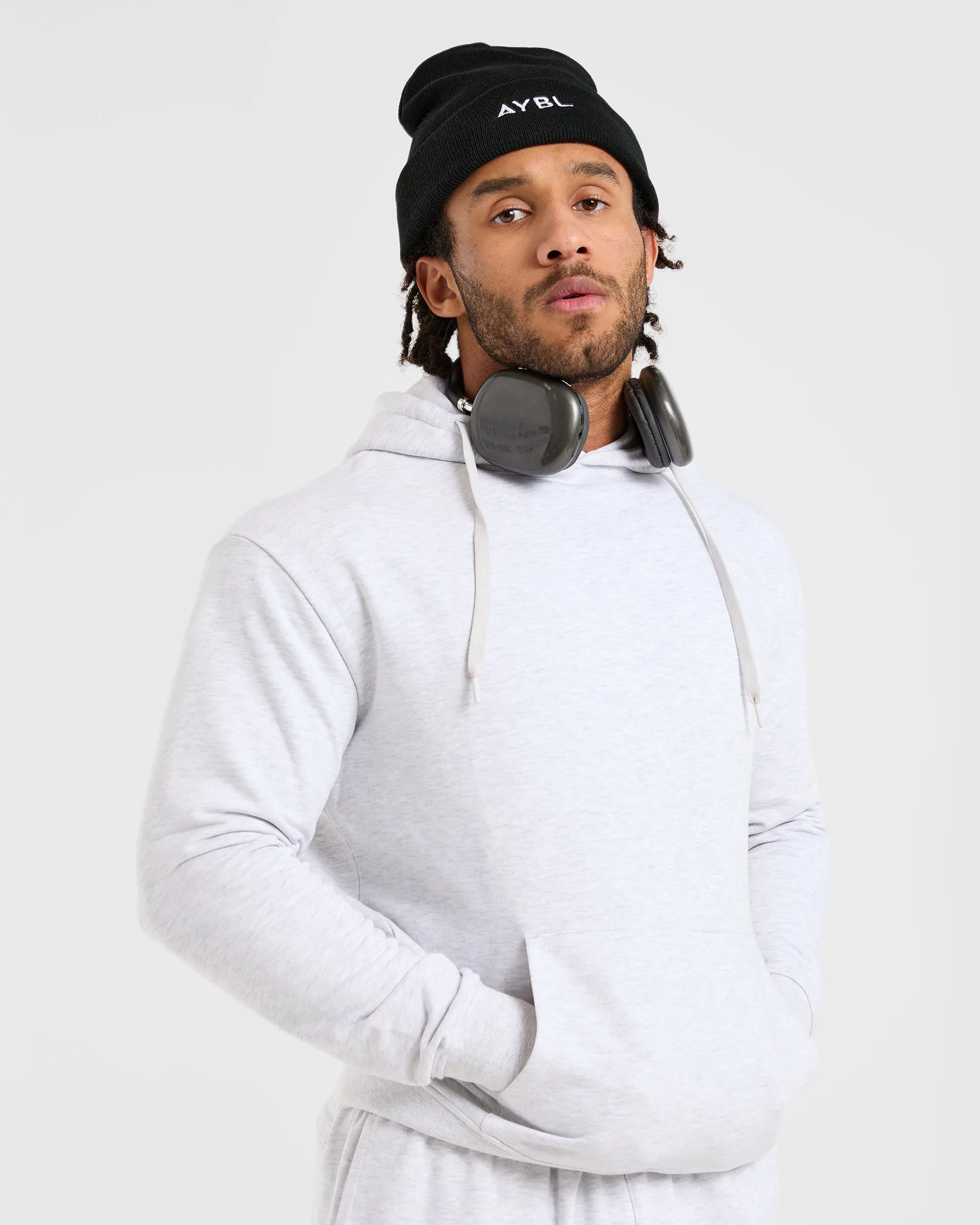 Essential Lightweight Hoodie - Grey Marl