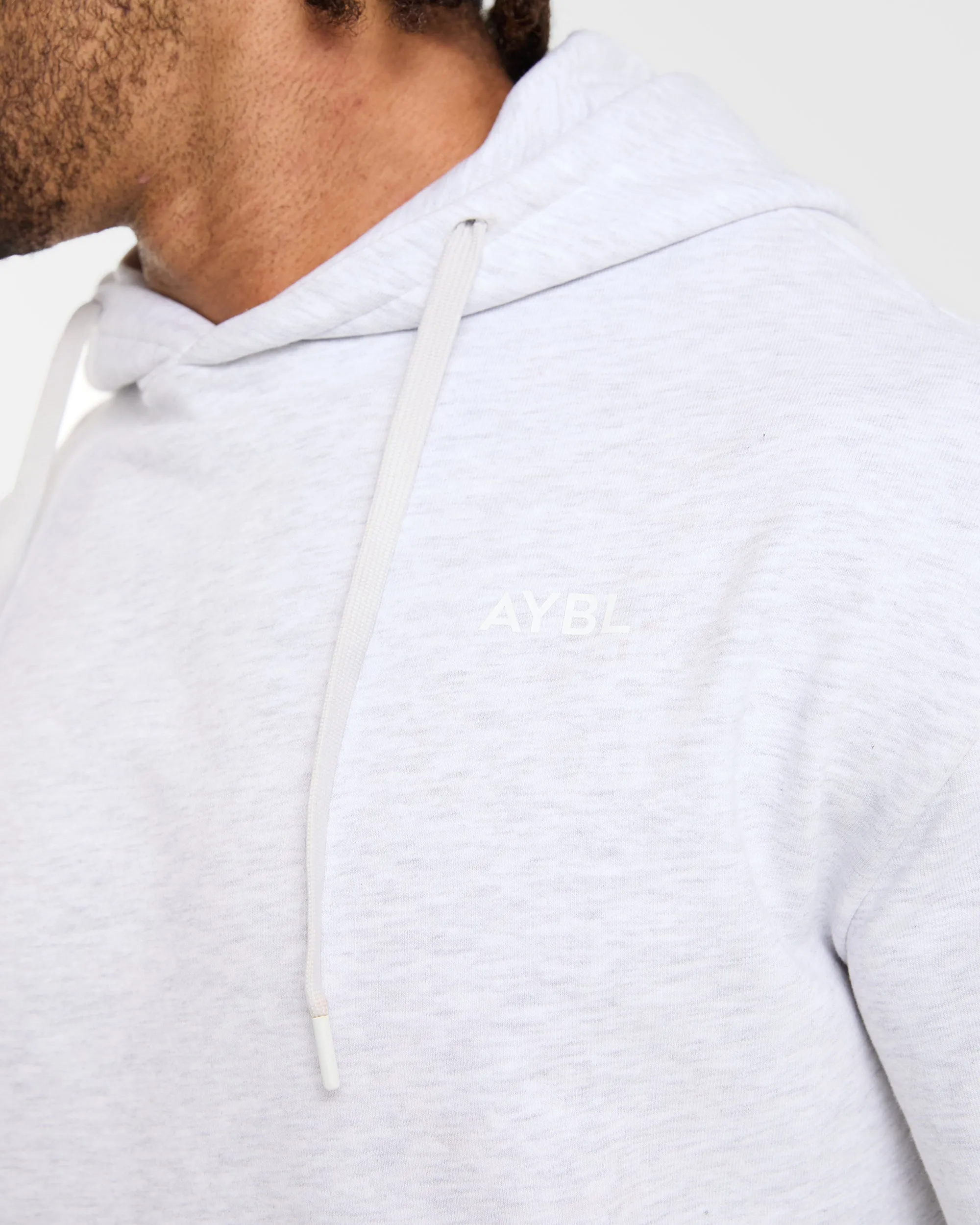 Essential Lightweight Hoodie - Grey Marl