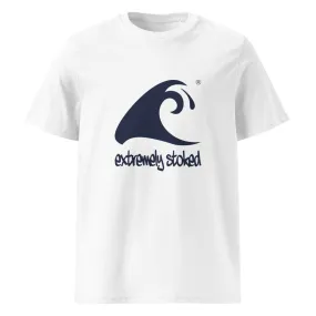 Extremely Stoked Epic Wave on White Organic Cotton T-Shirt