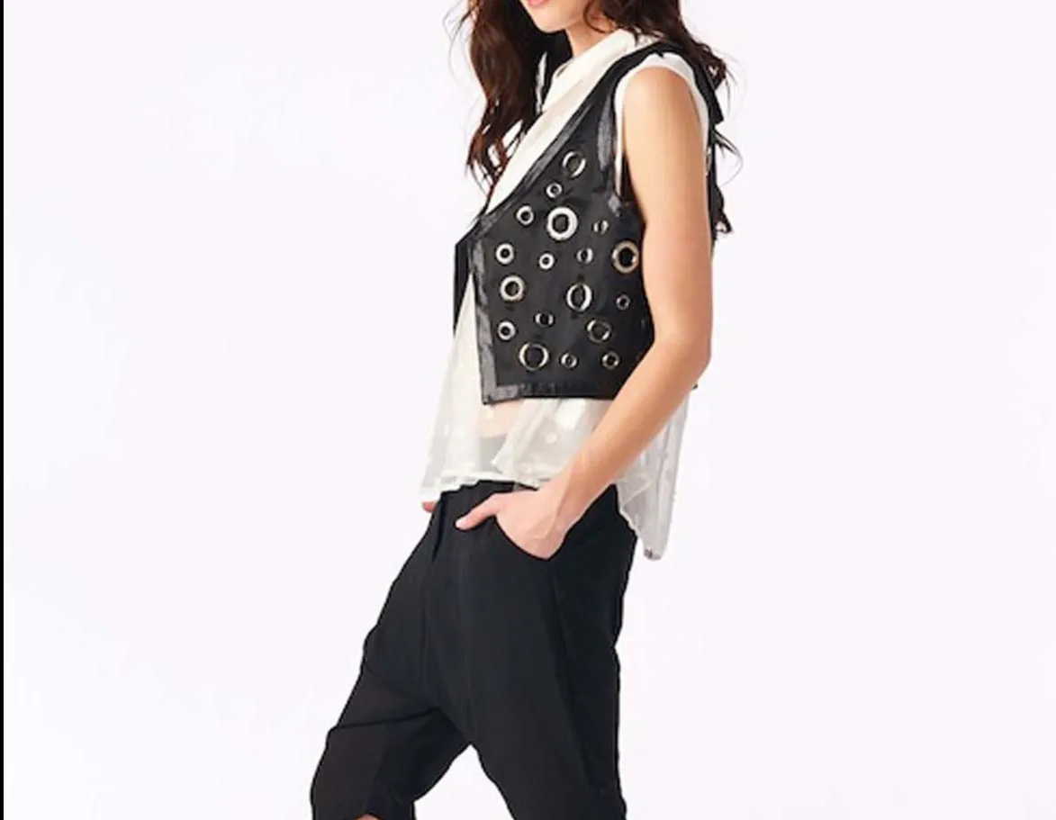 Eyelet Black Vest