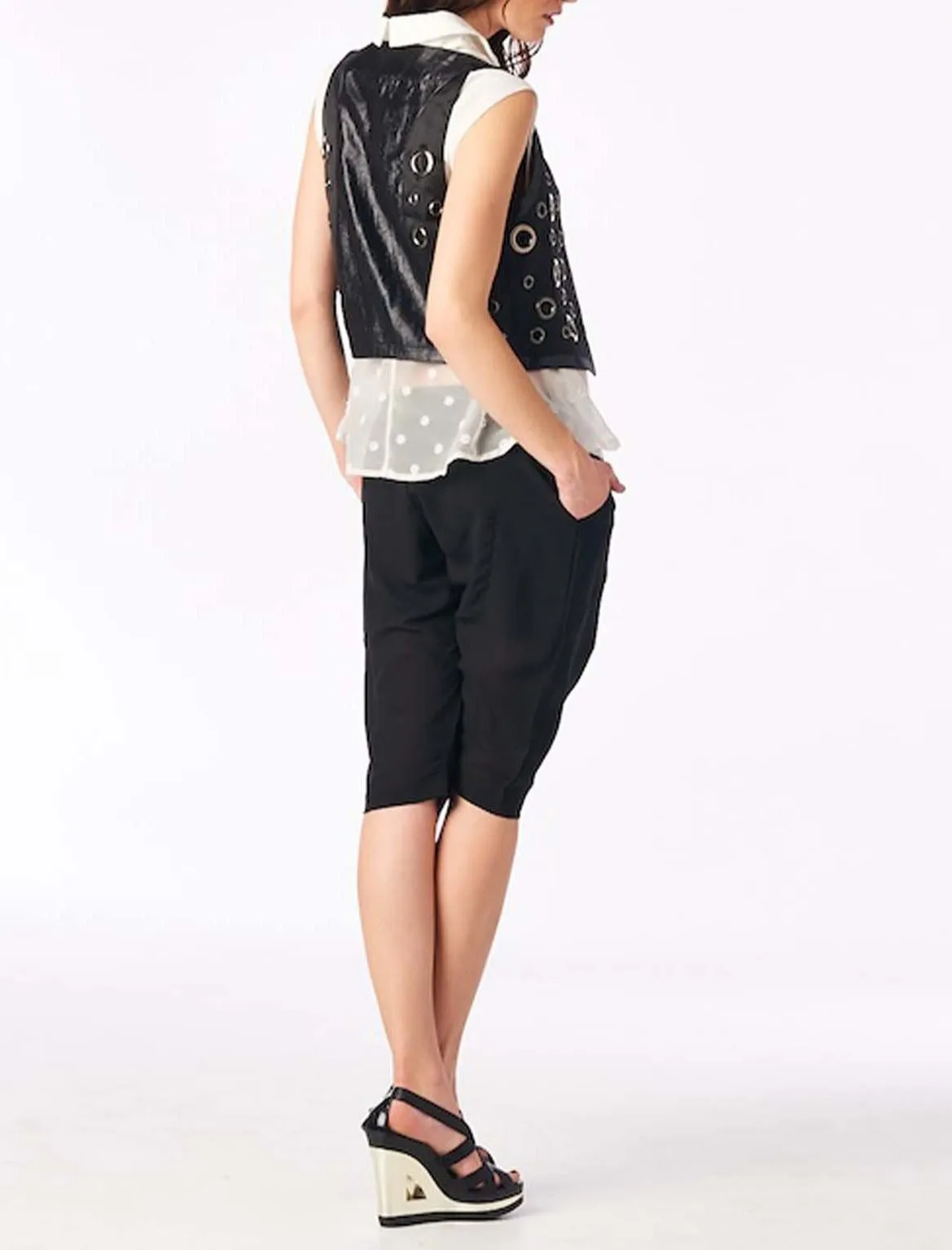 Eyelet Black Vest