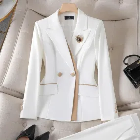 Fall Waisted Blazer Korean Version Outfit