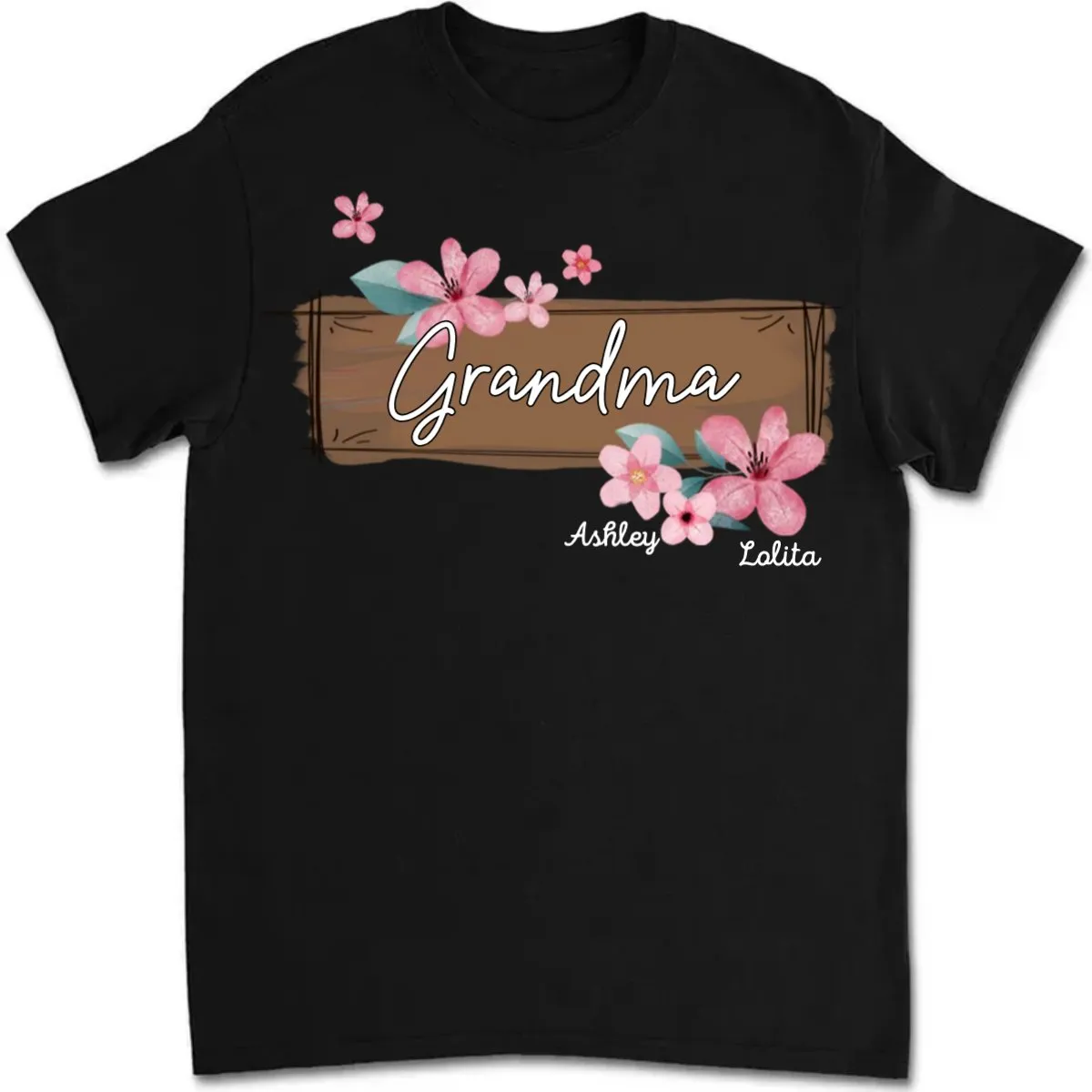 Family - Wildflower Art As A Gift For Grandma And Kids - Personalized T-shirt