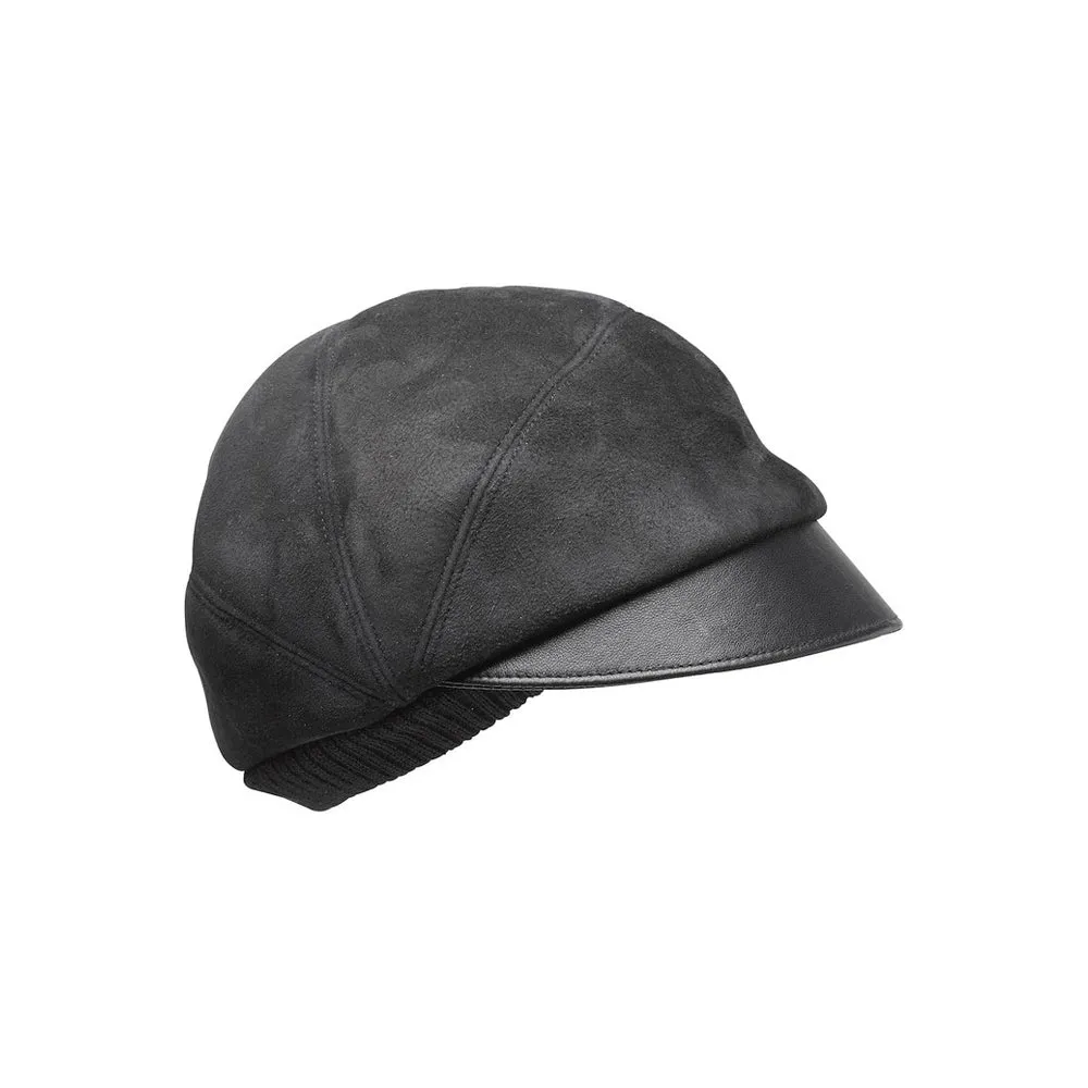 FREDDY cap, sheep fur, black