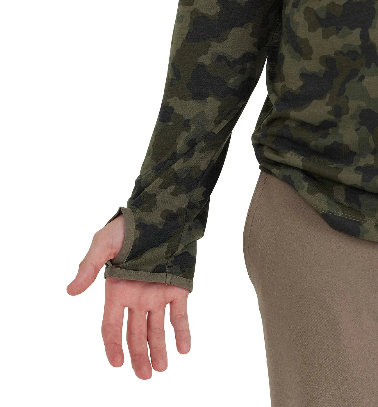 Free Fly Men's Bamboo Lightweight Hoodie in Marshland Camo