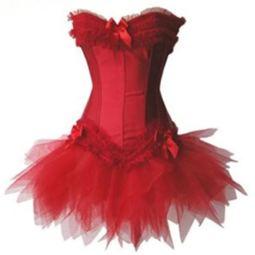 Funki Buys | Dresses | Women's 2Pcs Lace Tulle Corset Tutu Set