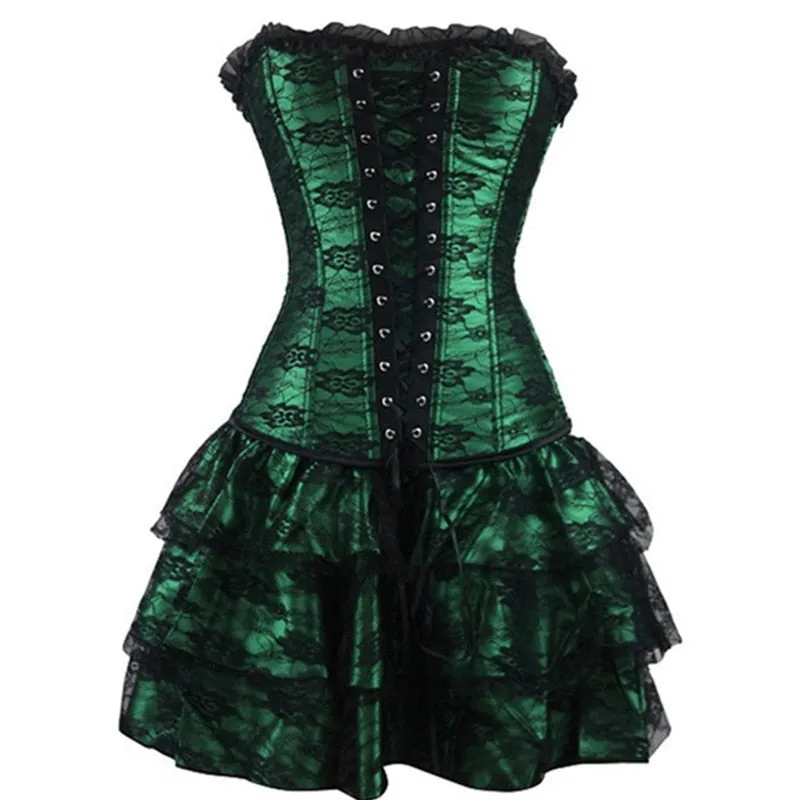 Funki Buys | Dresses | Women's Sweet Bustier Corset Dress Set