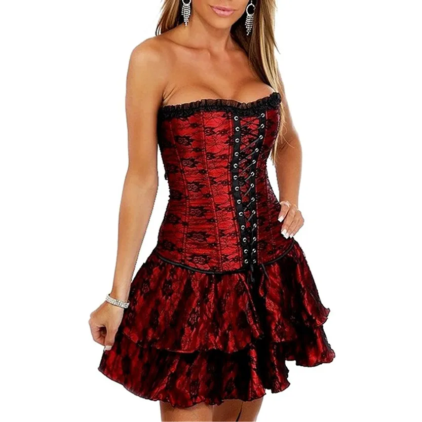 Funki Buys | Dresses | Women's Sweet Bustier Corset Dress Set