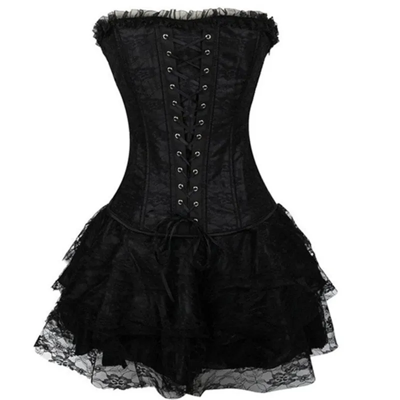 Funki Buys | Dresses | Women's Sweet Bustier Corset Dress Set