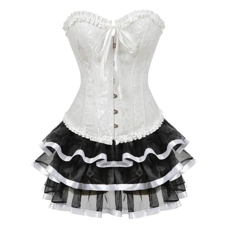 Funki Buys | Dresses | Women's Victorian Corset Dress 2Pcs Set