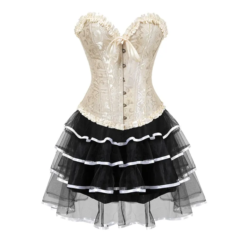 Funki Buys | Dresses | Women's Victorian Corset Dress 2Pcs Set