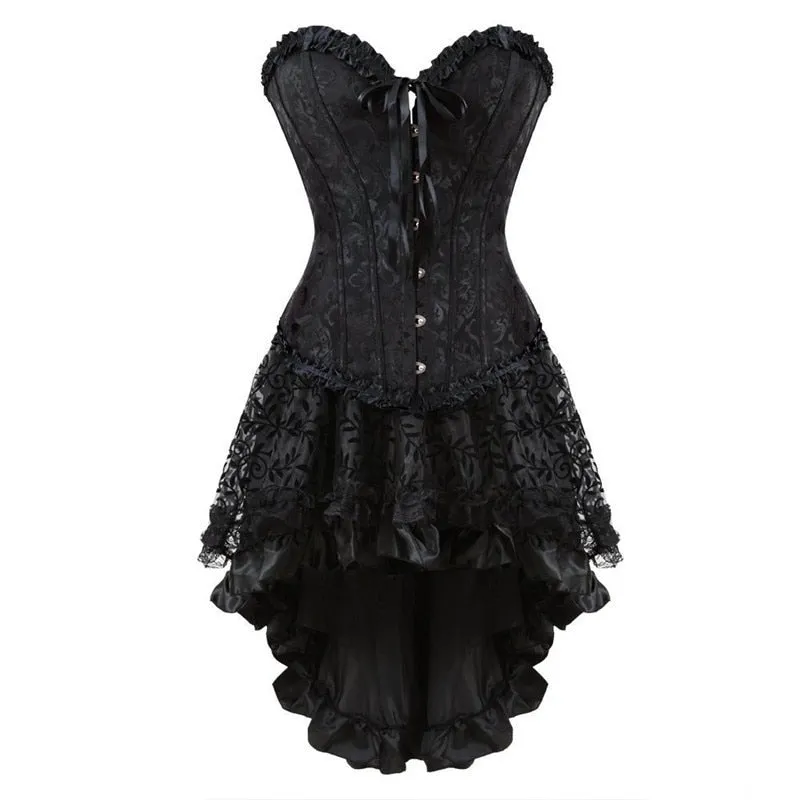 Funki Buys | Dresses | Women's Victorian Corset Dress 2Pcs Set