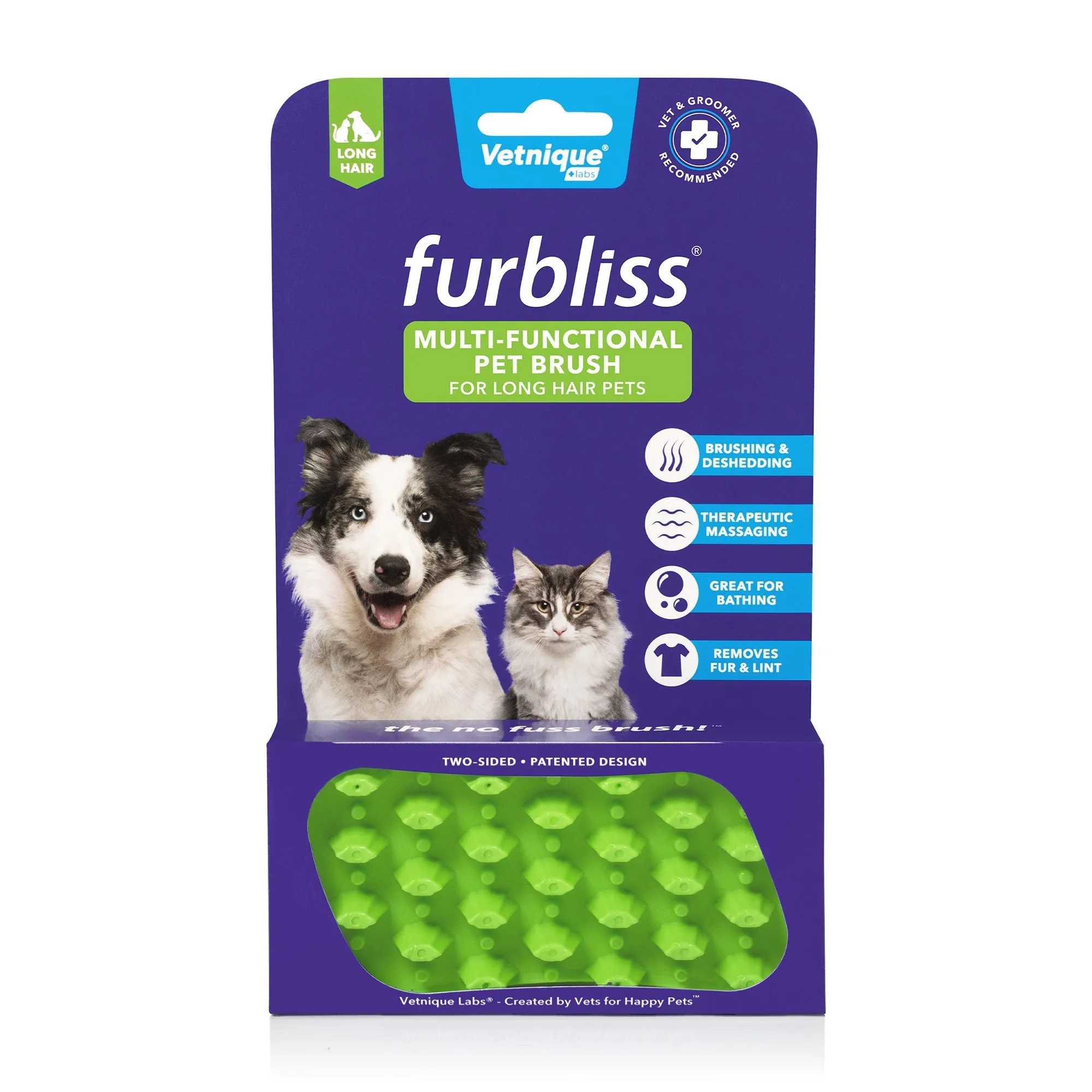 Furbliss® - Green Brush for Pets with Long Hair