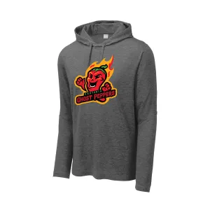 Ghost Peppers Combo Mark Dark Heather Gray Triblend L/S Lightweight Hoodie