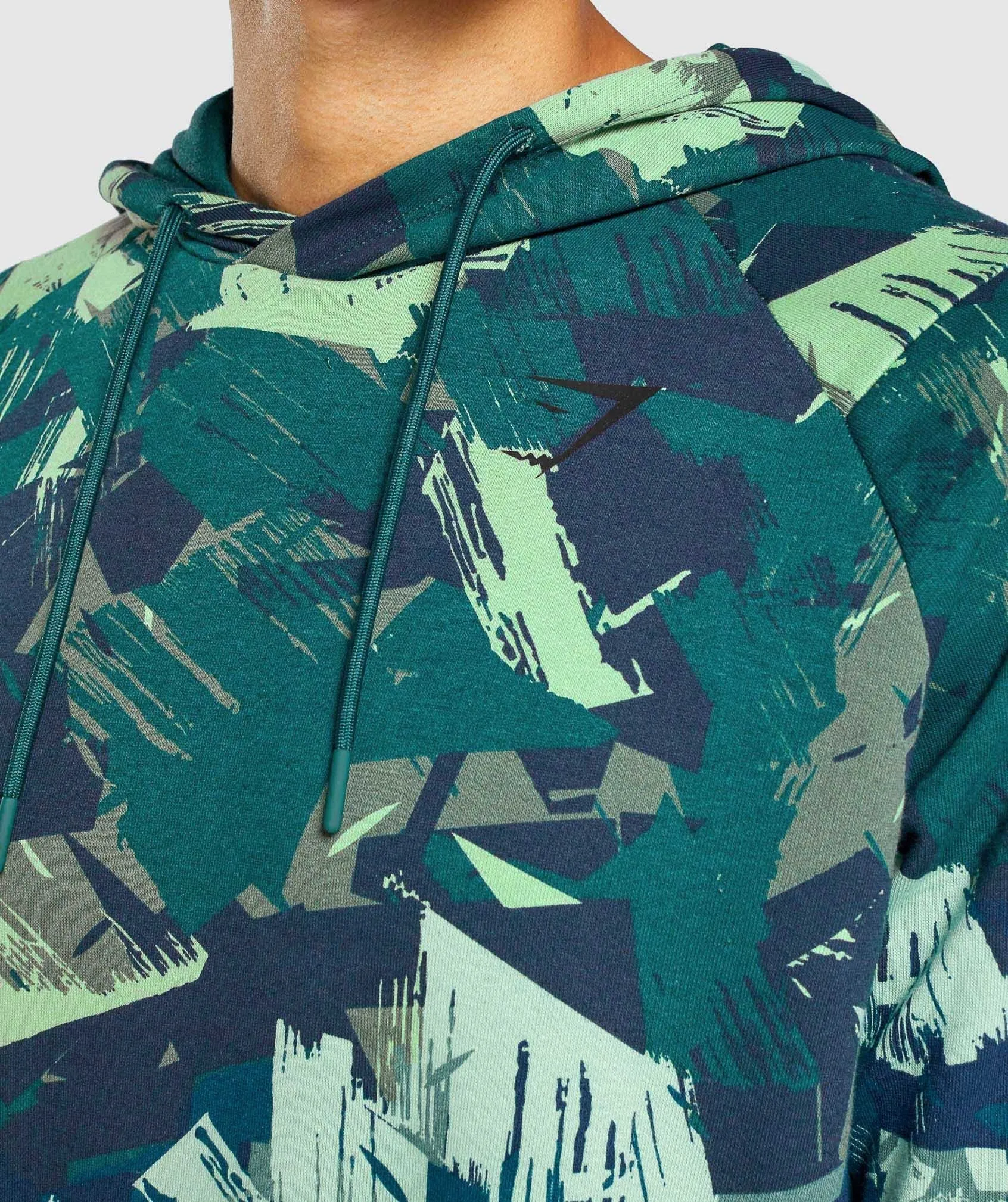 Gymshark Bold Hoodie - Green Print