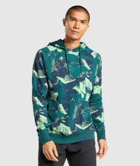 Gymshark Bold Hoodie - Green Print