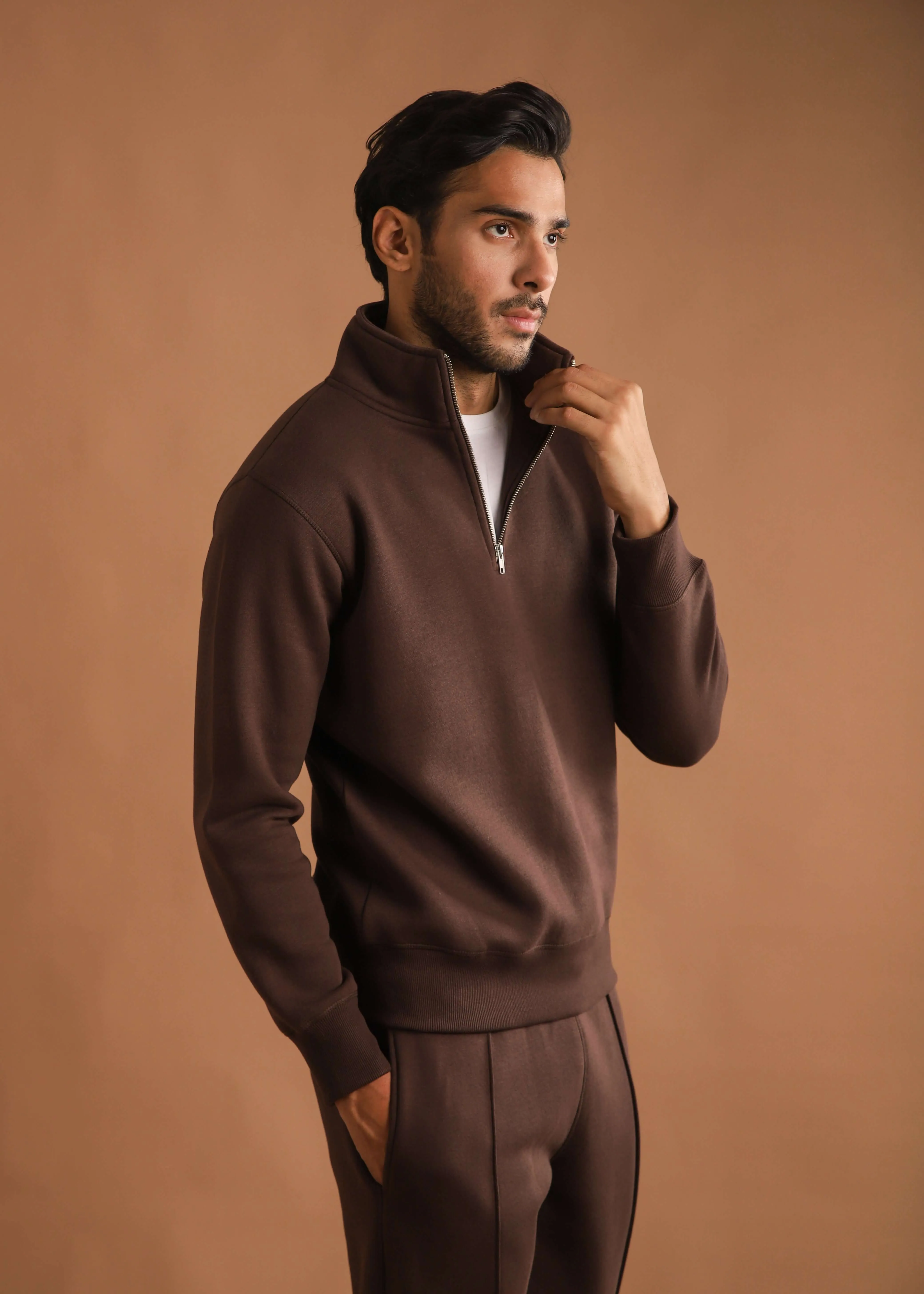 HALF ZIP SWEATSHIRT SET