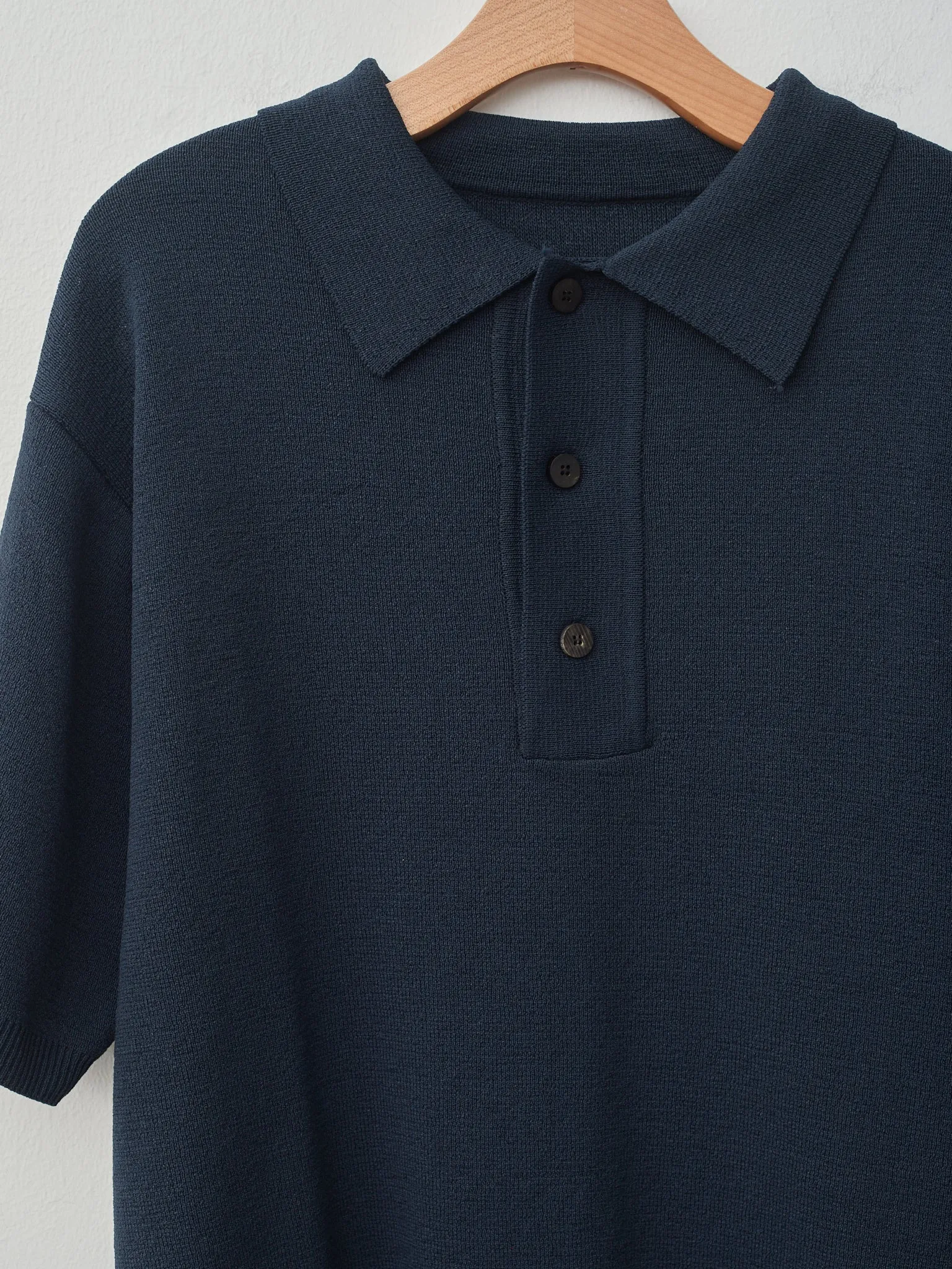 Hanji Polo Sweater - Navy