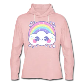 Happy Rainbow Cloud Unisex Lightweight Terry Hoodie