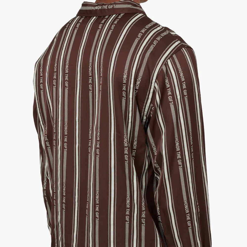 Honor The Gift Honor Stripe Long Sleeve Henley / Brown