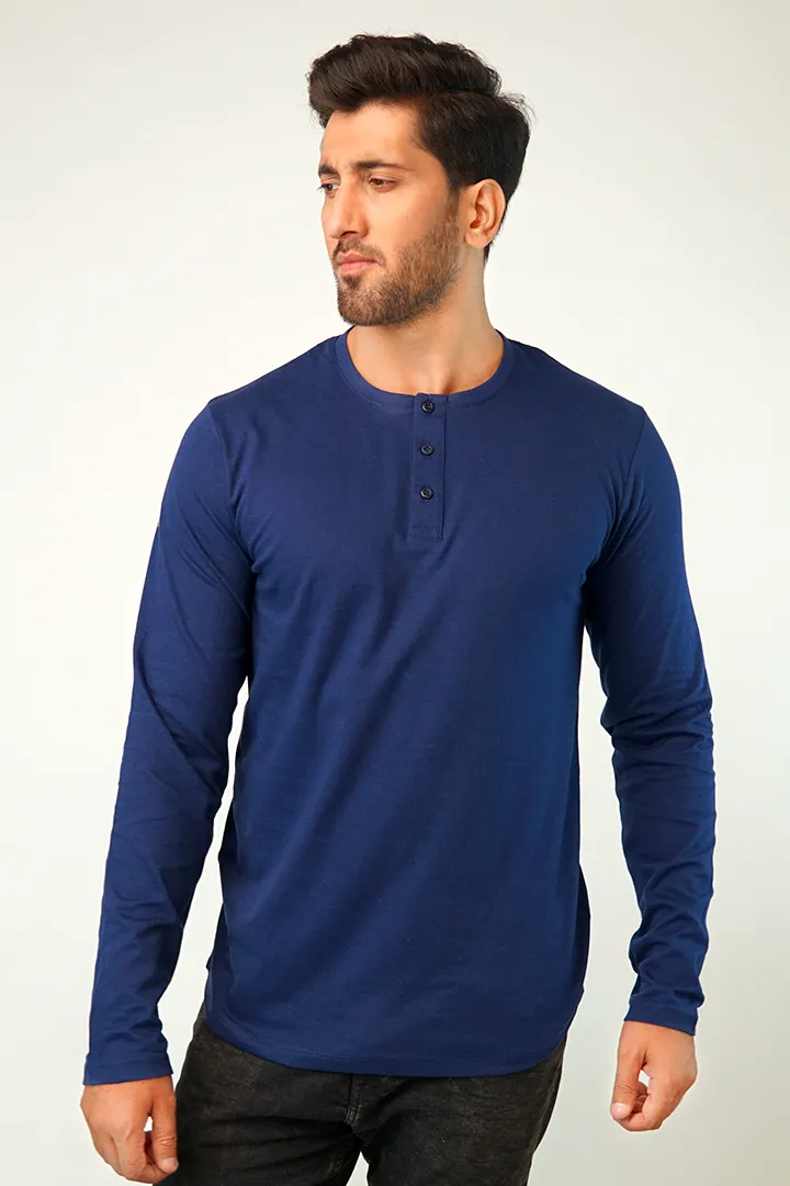 Indy Full Sleeve Henley T-Shirt