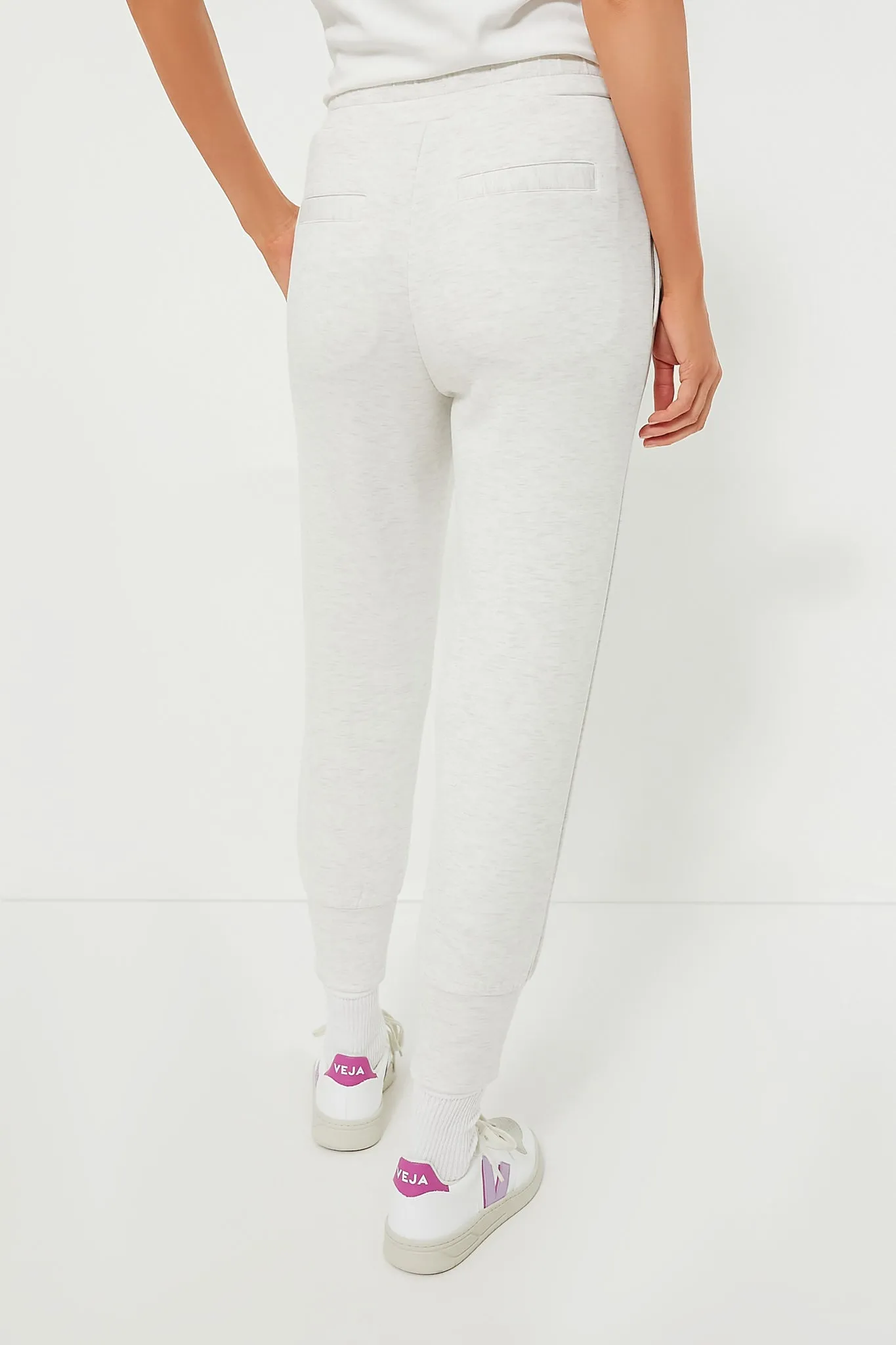 Ivory Marl The Slim Cuff Pant 25