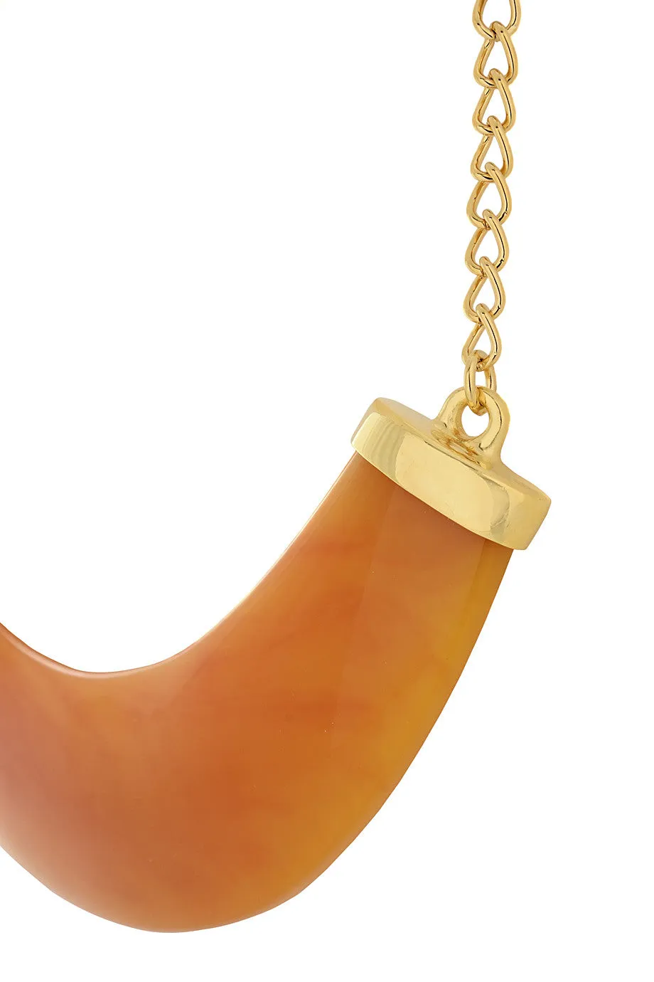 KENNETH JAY LANE LAVERNA Amber Shade Necklace