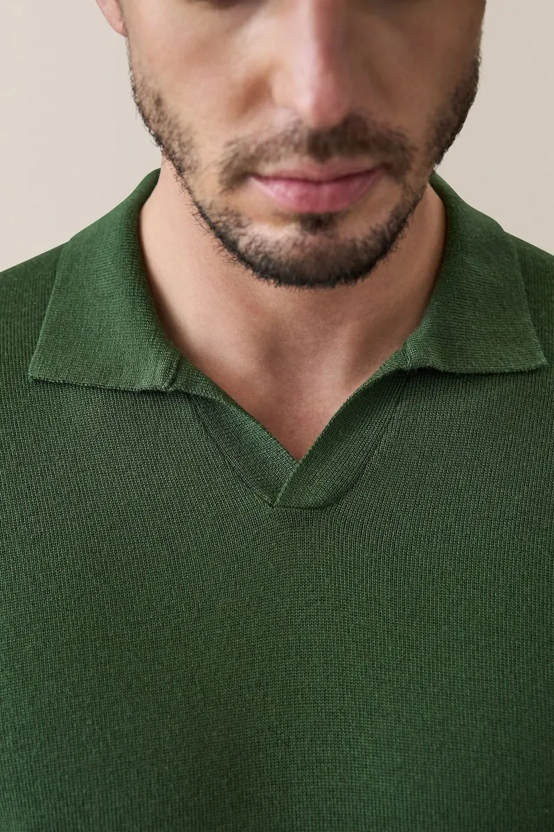 Knit Polo Sweater | Merino Wool