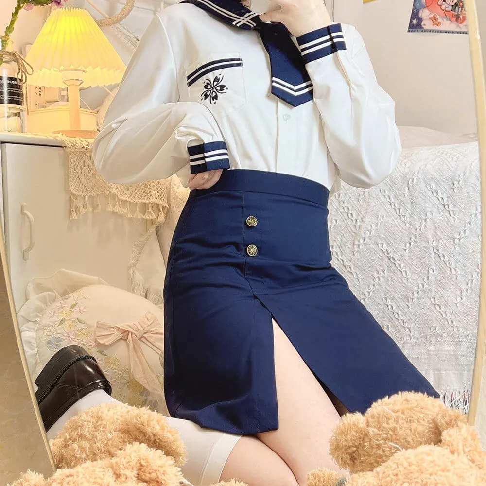 Korean style sakura school uniform set