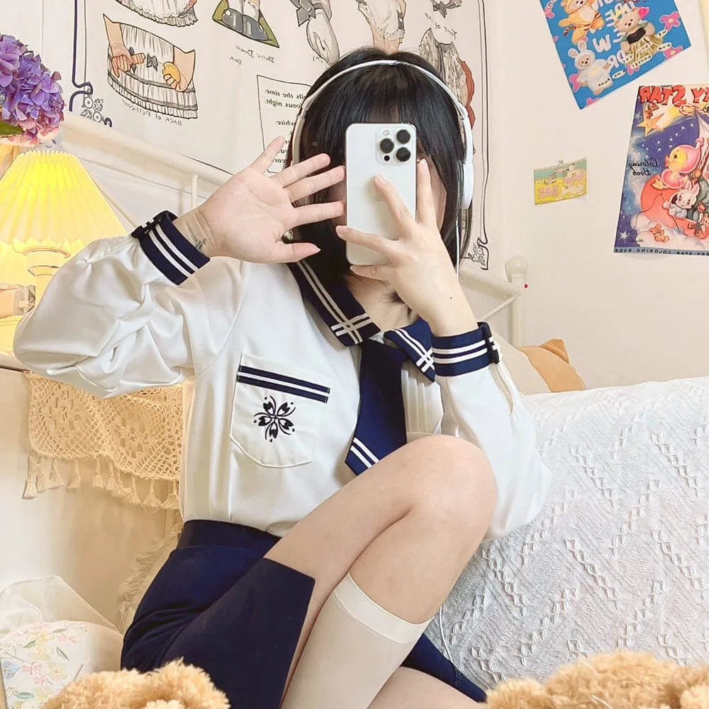 Korean style sakura school uniform set