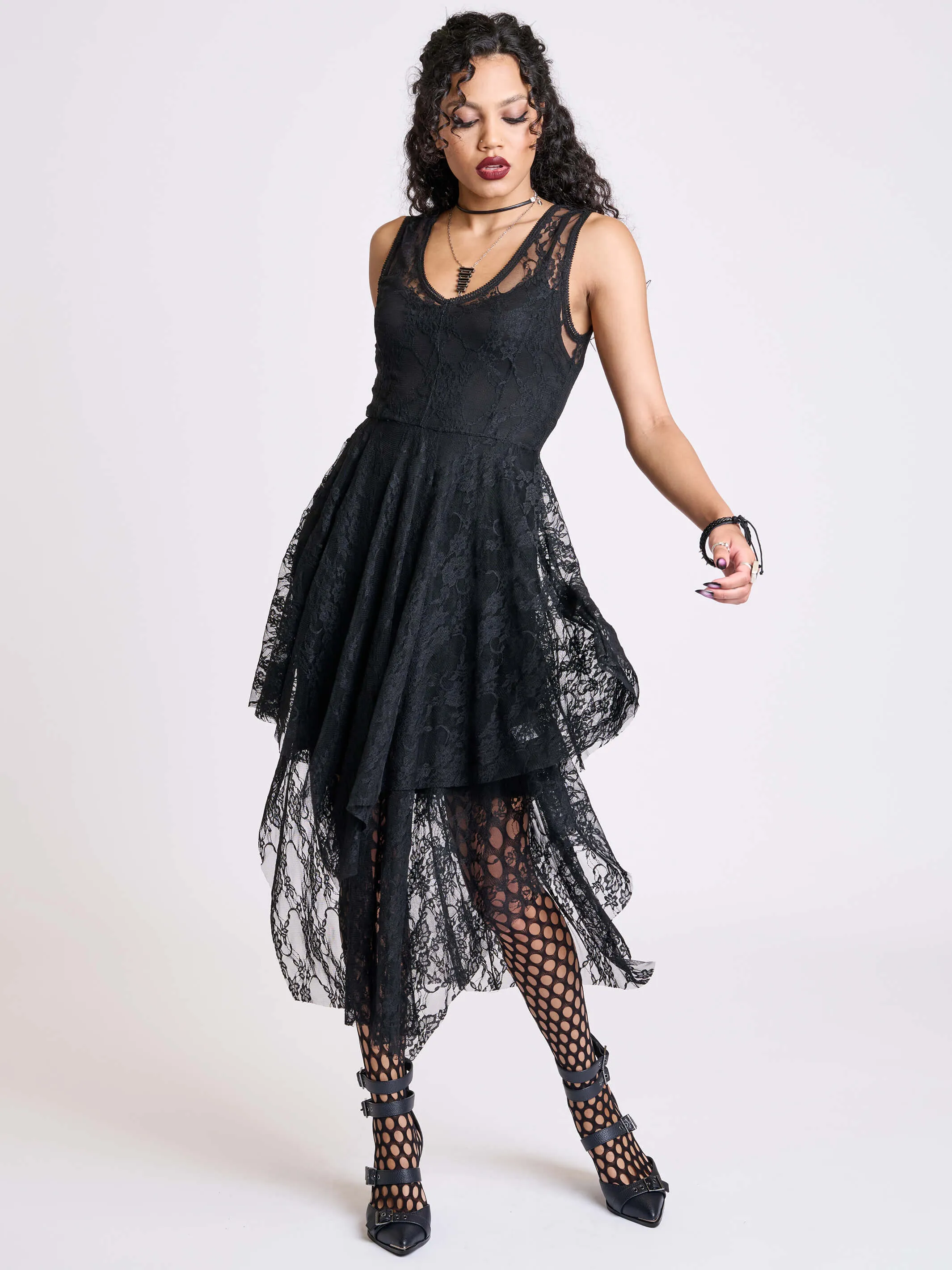 Lace Shroud Dress