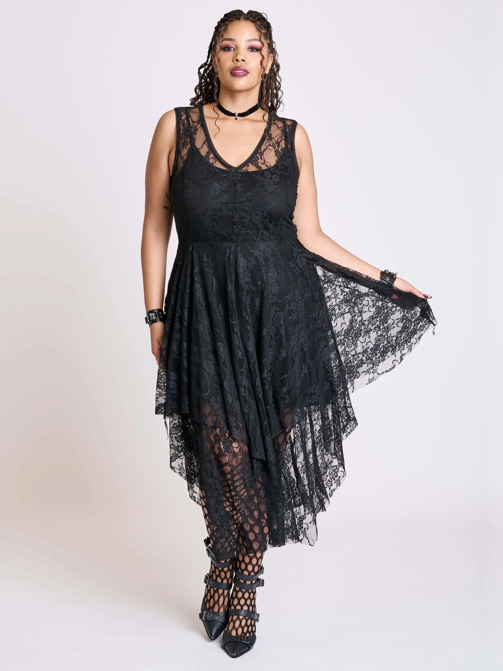 Lace Shroud Dress