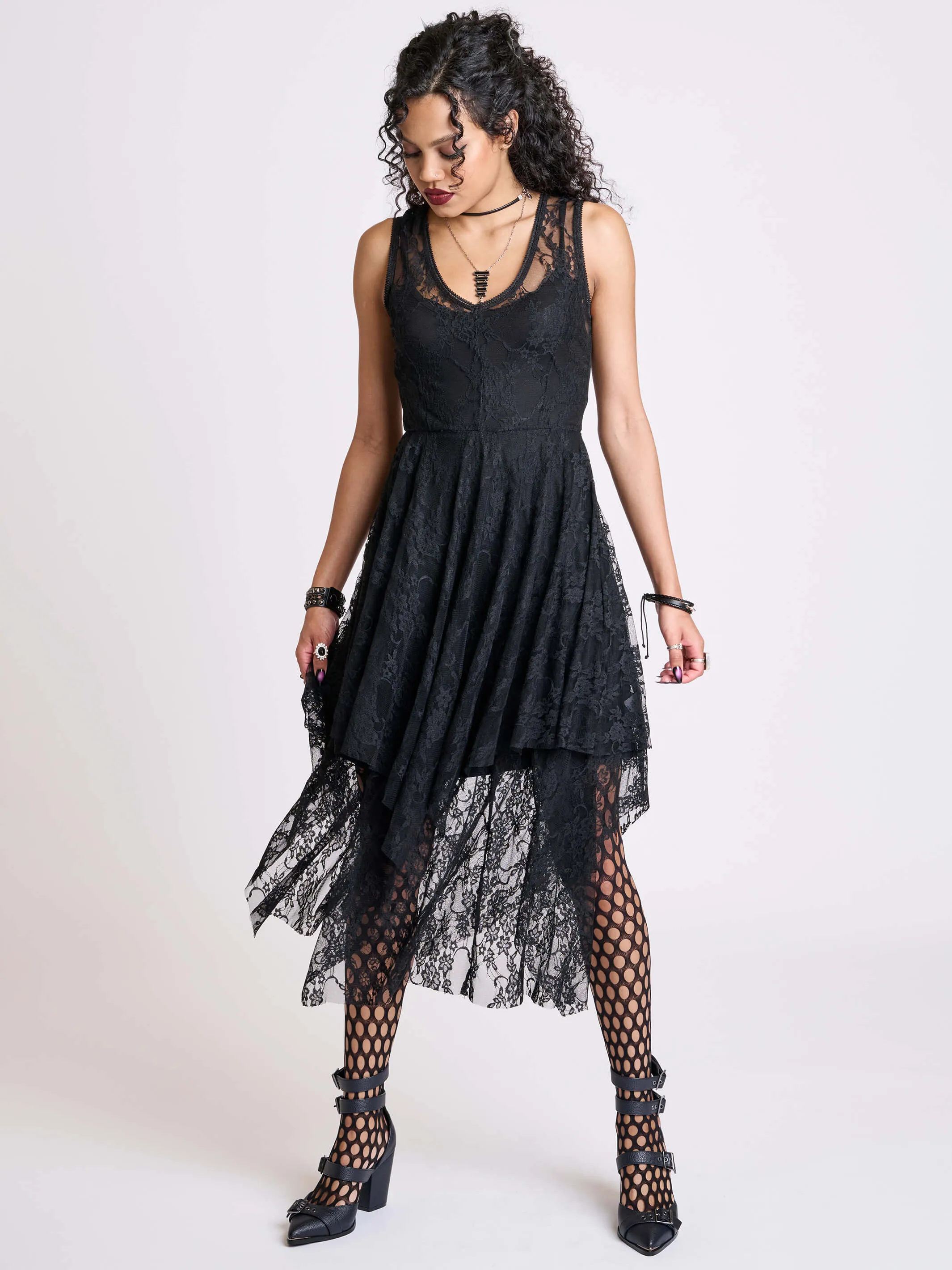 Lace Shroud Dress