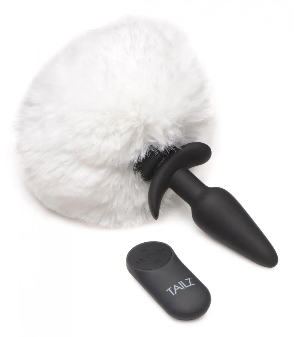 Large Vibrating Anal Plug with Interchangeable Bunny Tail