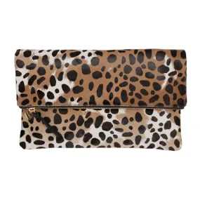 Leopard Foldover Clutch