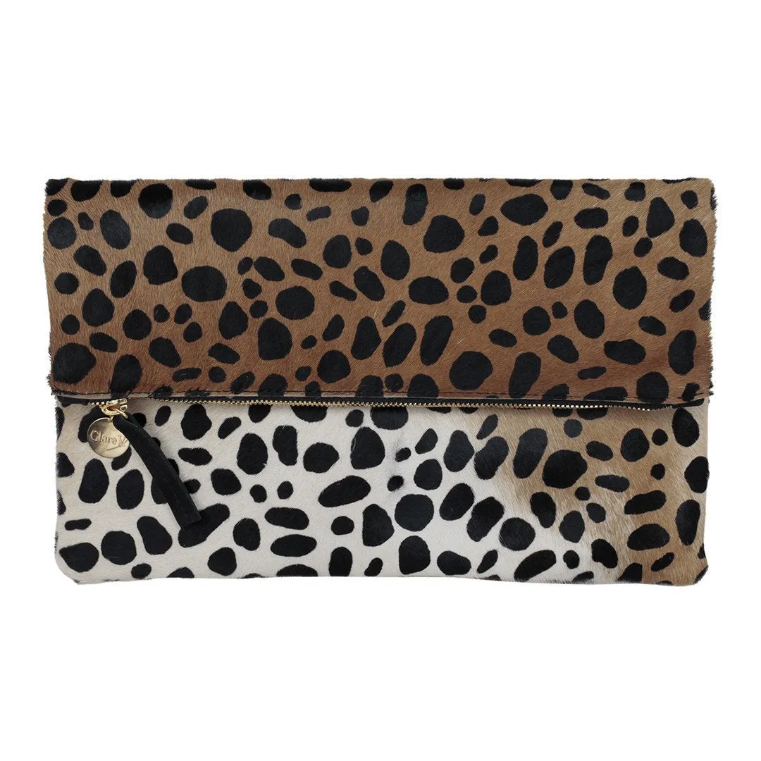 Leopard Foldover Clutch