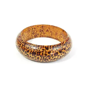 Leopard Print Wood Bangle