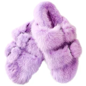 Linda Richards Mink Slippers