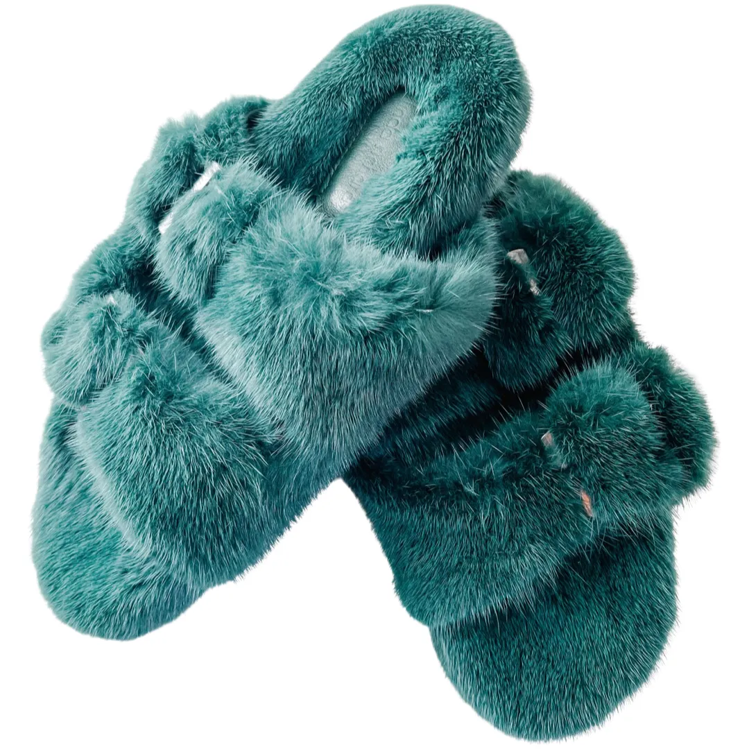 Linda Richards Mink Slippers