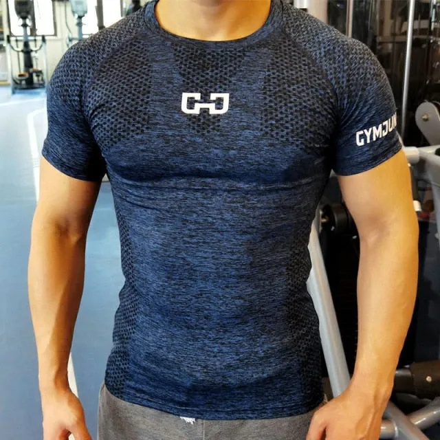 Long Sleeve T-shirt Men Running Sport Cotton Shirt Gym Fitness Training Shirt Male Bodybuilding Tee Tops