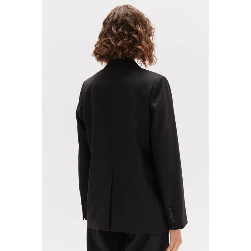 Maeve Double Breasted Blazer Black