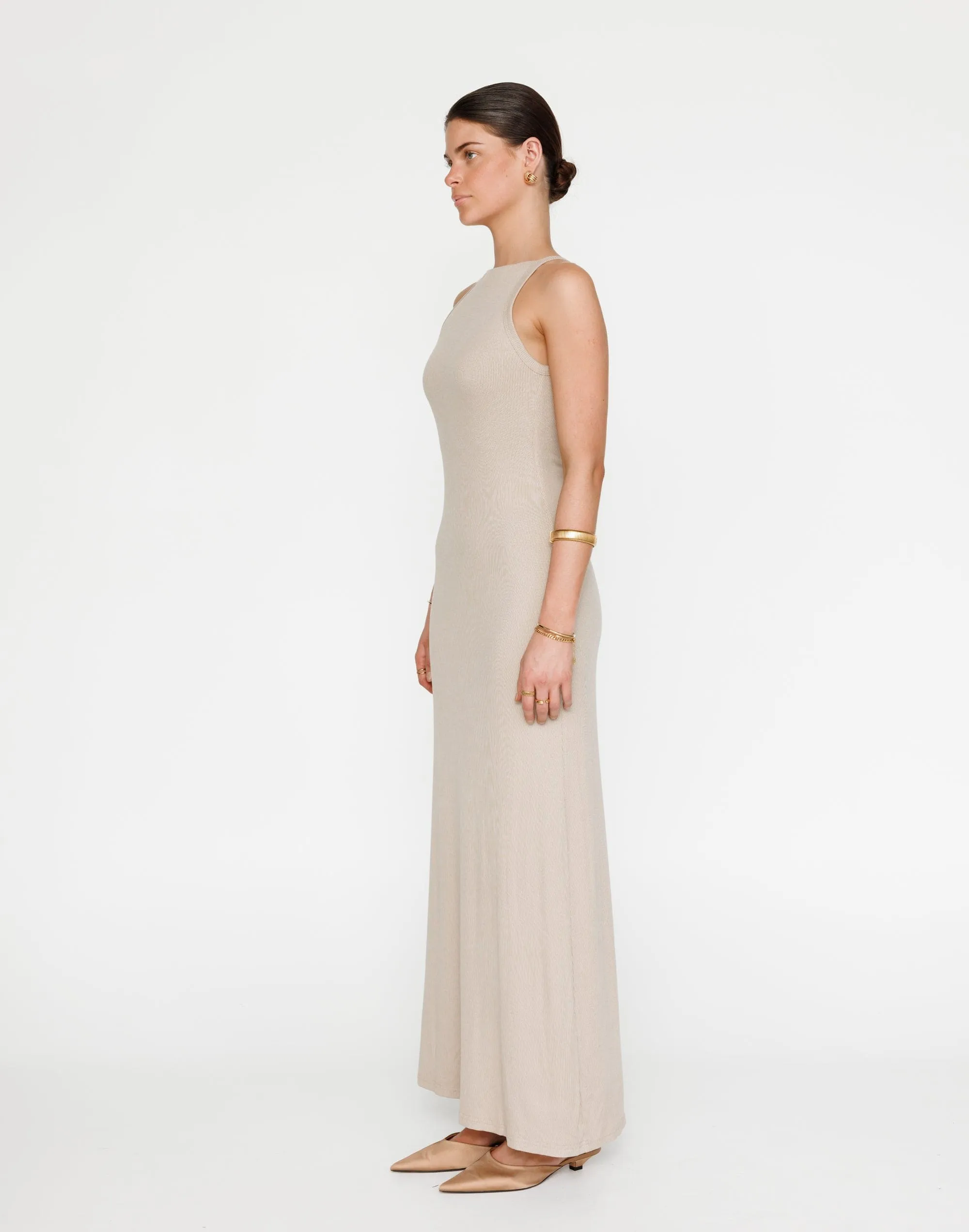 Maizie Maxi Dress (Latte)