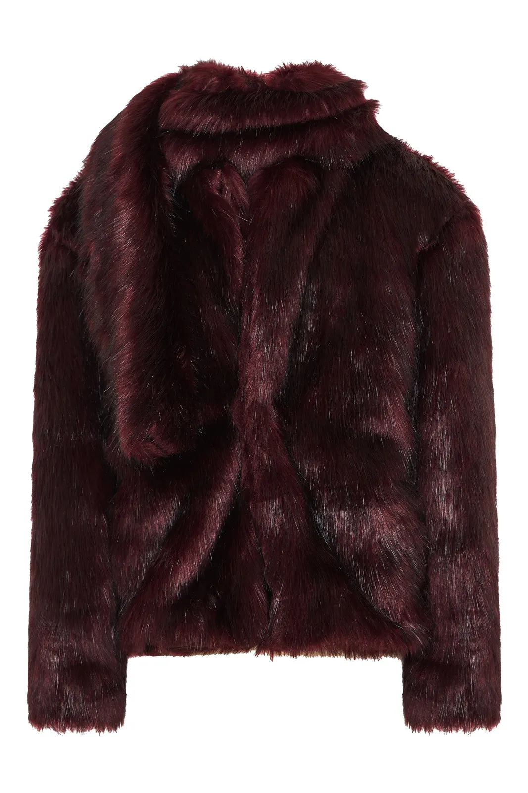 Mateo Faux Fur Jacket  Bordeaux