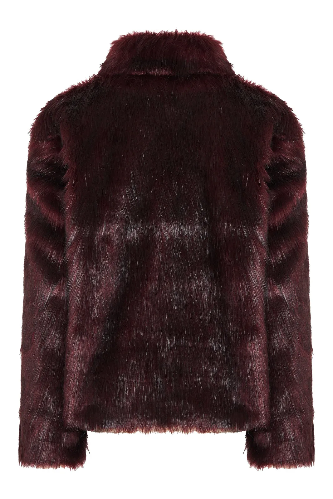 Mateo Faux Fur Jacket  Bordeaux