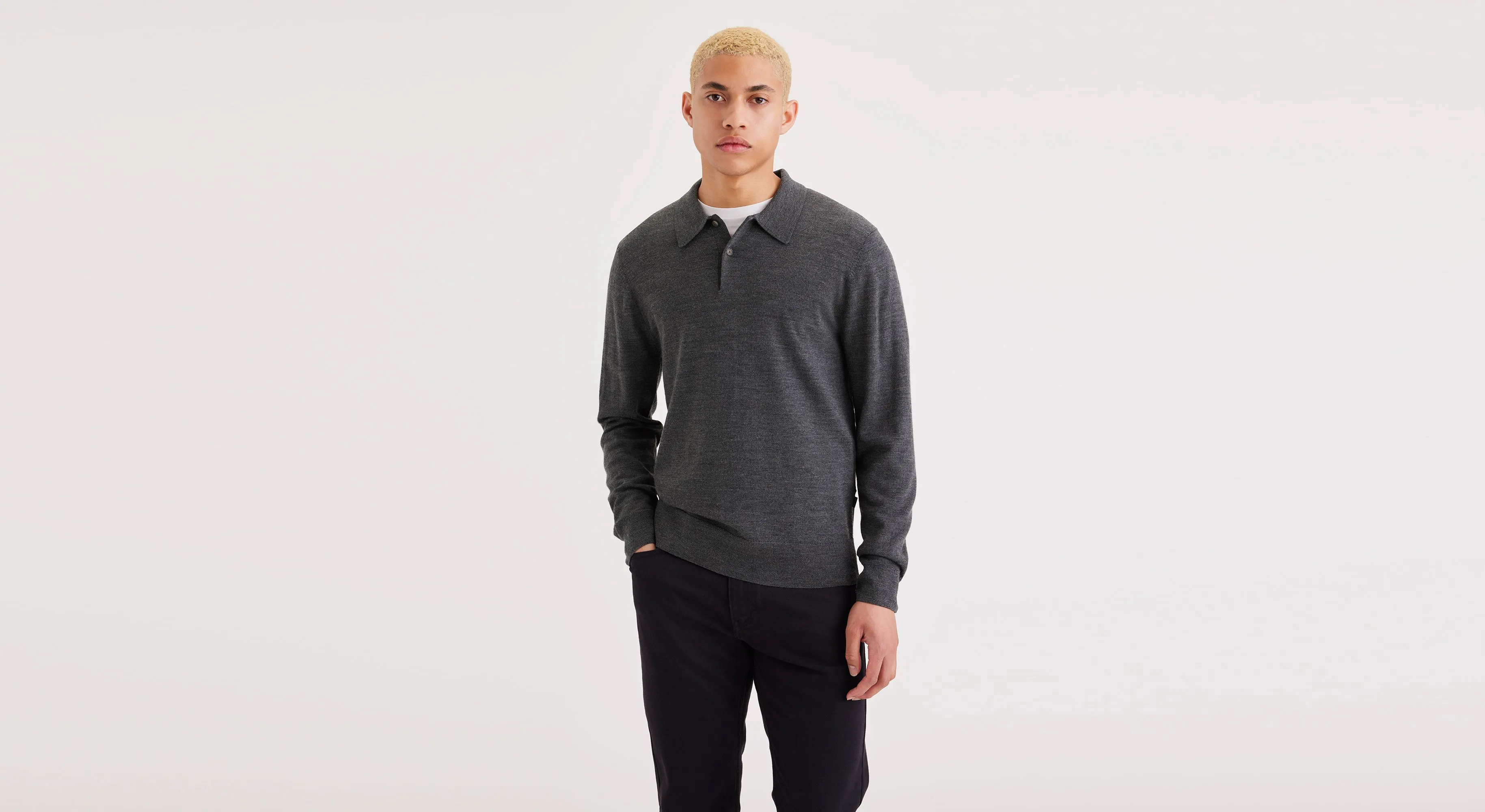 Men's Regular Fit Polo Sweater