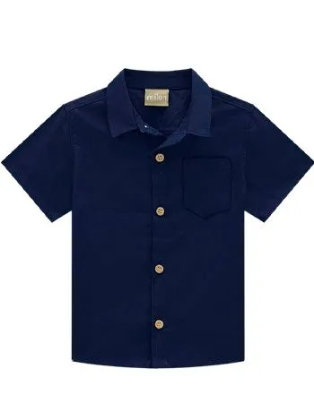 Milon Navy Button Down Shirt