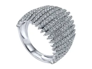 Multi-Spike Pavé Diamond Ring