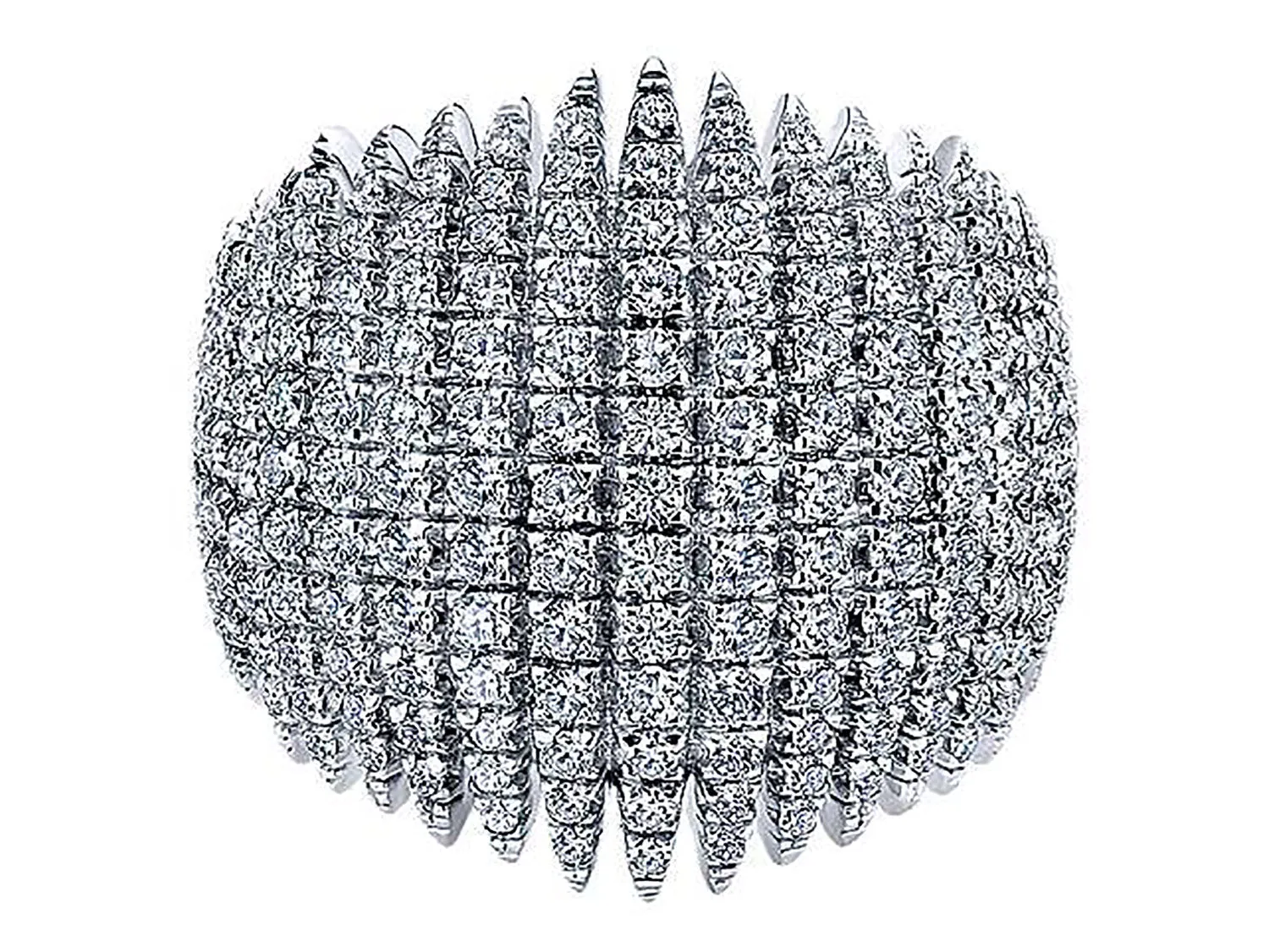 Multi-Spike Pavé Diamond Ring